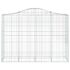 vidaXL Arched Gabion Basket 200x50x140/160 cm Galvanised Iron - Image 3