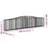 vidaXL Arched Gabion Basket 400x30x80/100 cm Galvanised Iron - Image 5