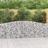 vidaXL Arched Gabion Basket 400x30x80/100 cm Galvanised Iron