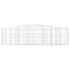 vidaXL Arched Gabion Basket 400x30x100/120 cm Galvanised Iron - Image 3