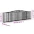 vidaXL Arched Gabion Basket 400x30x100/120 cm Galvanised Iron - Image 5