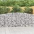 vidaXL Arched Gabion Basket 400x30x100/120 cm Galvanised Iron