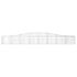 vidaXL Arched Gabion Basket 400x50x40/60 cm Galvanised Iron - Image 3