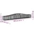 vidaXL Arched Gabion Basket 400x50x40/60 cm Galvanised Iron - Image 5
