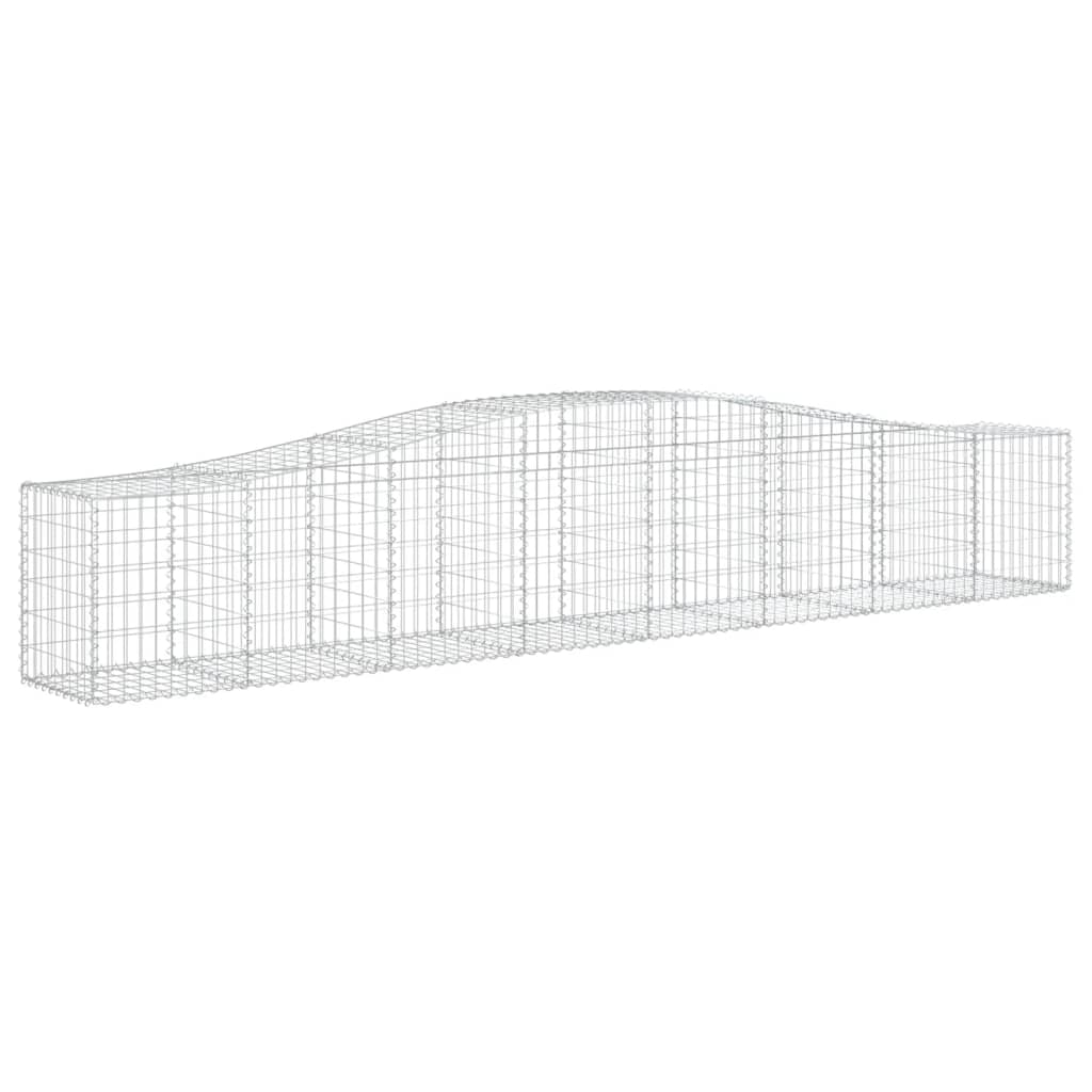 8720845650766_a_en_hd_1 vidaXL Arched Gabion Basket 400x50x60/80 cm Galvanised Iron - Image 2