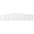 vidaXL Arched Gabion Basket 400x50x60/80 cm Galvanised Iron - Image 3