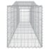 vidaXL Arched Gabion Basket 400x50x60/80 cm Galvanised Iron - Image 4