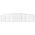 vidaXL Arched Gabion Basket 400x50x80/100 cm Galvanised Iron - Image 3