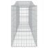 vidaXL Arched Gabion Basket 400x50x80/100 cm Galvanised Iron - Image 4