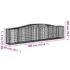 vidaXL Arched Gabion Basket 400x50x80/100 cm Galvanised Iron - Image 5