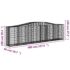 vidaXL Arched Gabion Basket 400x50x100/120 cm Galvanised Iron - Image 5