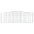 vidaXL Arched Gabion Basket 400x50x120/140 cm Galvanised Iron - Image 3