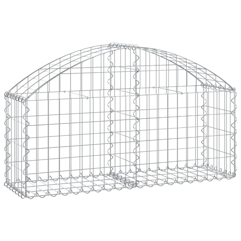 8720845650858_a_en_hd_1 vidaXL Arched Gabion Basket 100x30x40/60 cm Galvanised Iron - Image 2