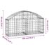 vidaXL Arched Gabion Basket 100x30x40/60 cm Galvanised Iron - Image 5