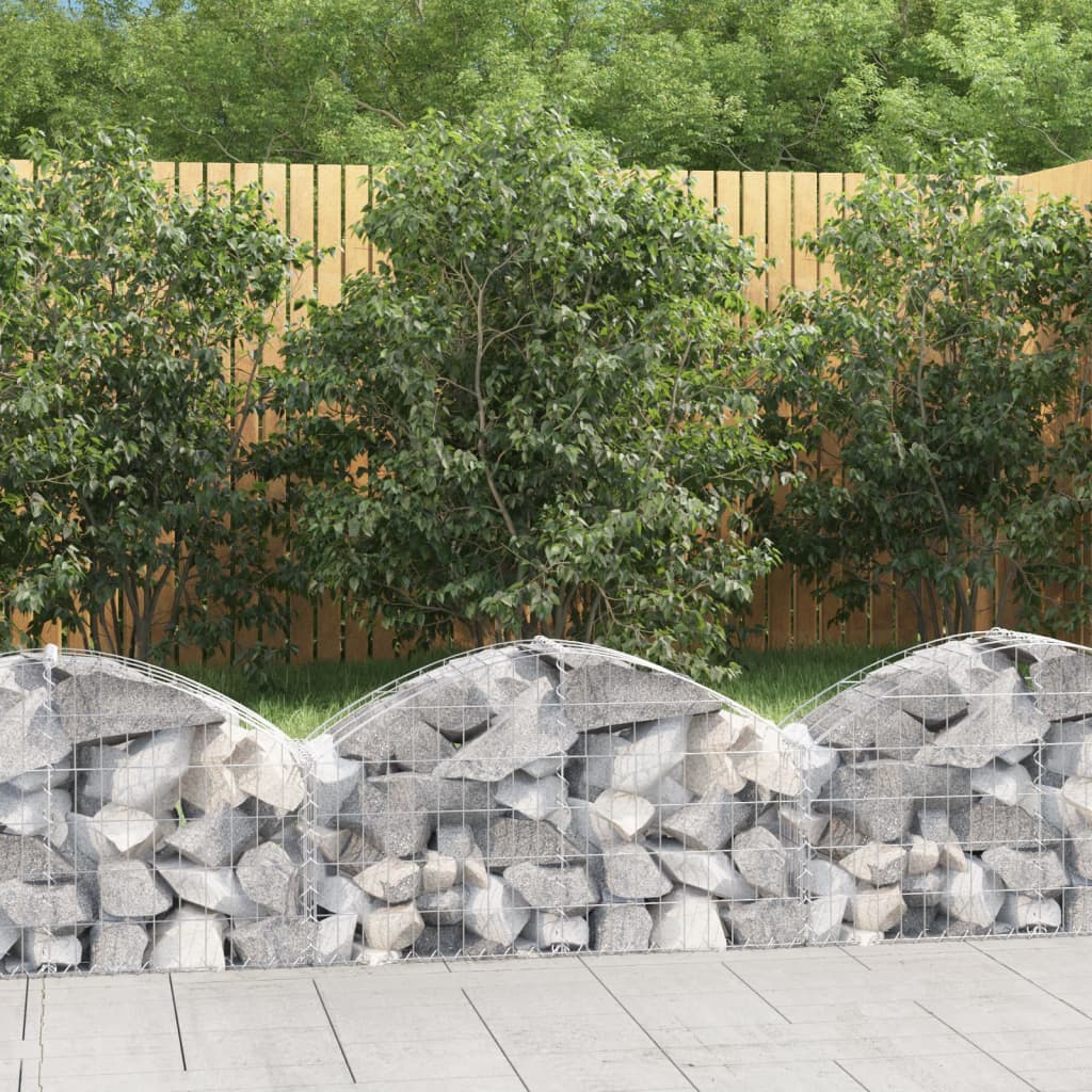 8720845650858_m_en_hd_1 vidaXL Arched Gabion Basket 100x30x40/60 cm Galvanised Iron - Image 1