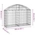 vidaXL Arched Gabion Basket 100x30x60/80 cm Galvanised Iron - Image 5