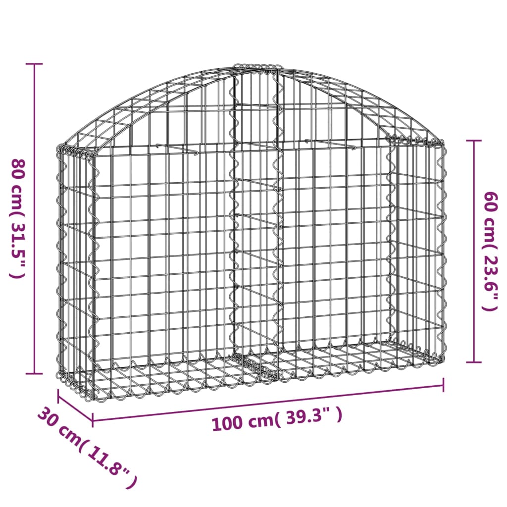 8720845650865_g_en_hd_3 vidaXL Arched Gabion Basket 100x30x60/80 cm Galvanised Iron - Image 5