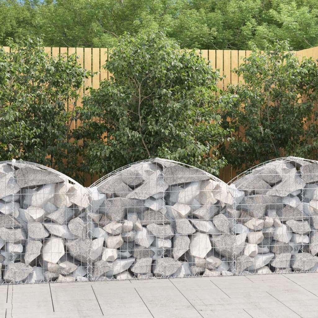8720845650865_m_en_hd_1 vidaXL Arched Gabion Basket 100x30x60/80 cm Galvanised Iron - Image 1