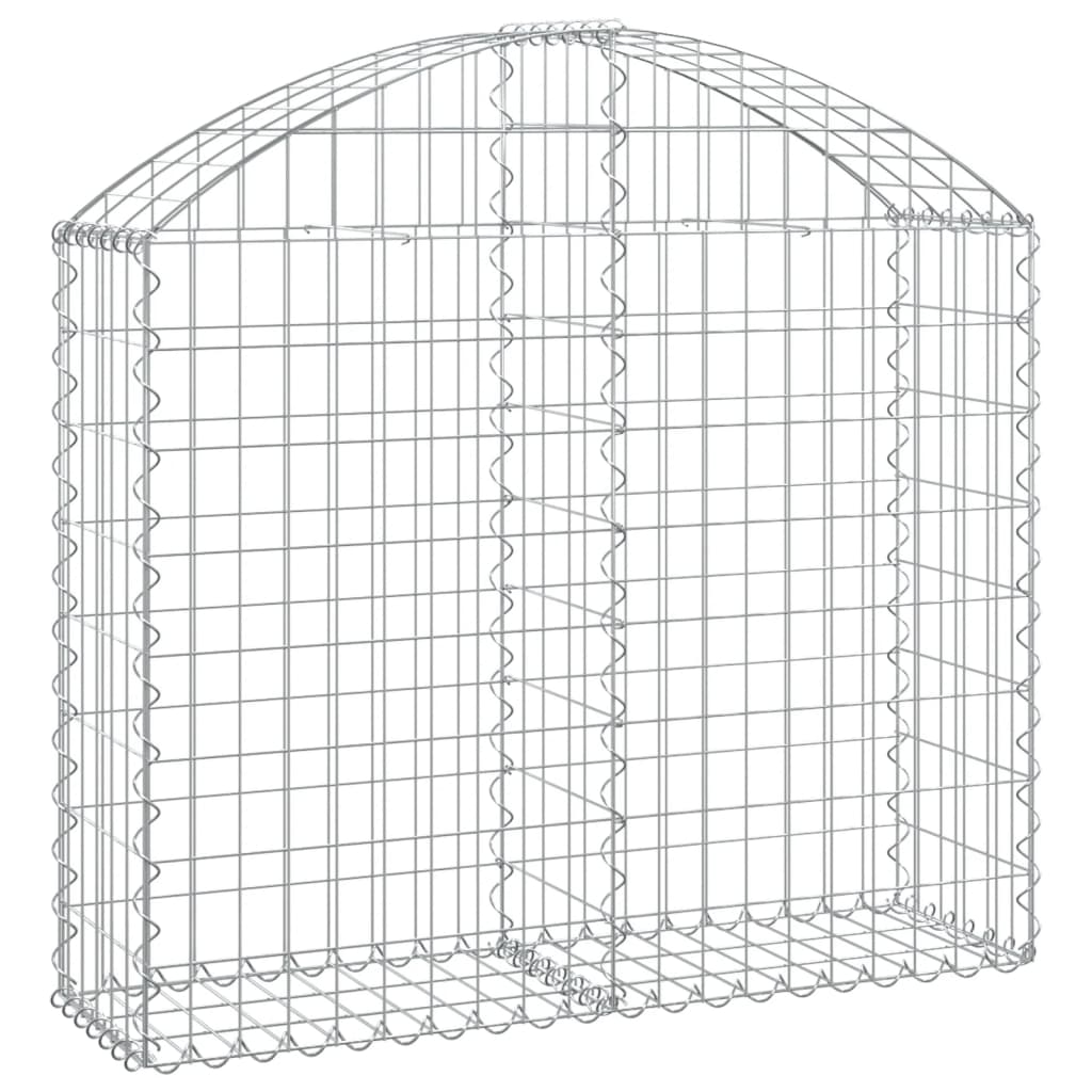8720845650872_a_en_hd_1 vidaXL Arched Gabion Basket 100x30x80/100 cm Galvanised Iron - Image 2