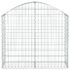 vidaXL Arched Gabion Basket 100x30x80/100 cm Galvanised Iron - Image 3