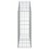 vidaXL Arched Gabion Basket 100x30x80/100 cm Galvanised Iron - Image 4