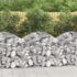vidaXL Arched Gabion Basket 100x30x80/100 cm Galvanised Iron