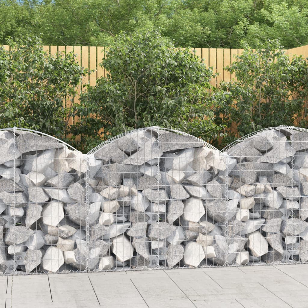 8720845650872_m_en_hd_1 vidaXL Arched Gabion Basket 100x30x80/100 cm Galvanised Iron - Image 1