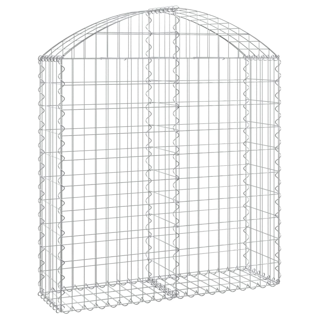 8720845650889_a_en_hd_1 vidaXL Arched Gabion Basket 100x30x100/120 cm Galvanised Iron - Image 2