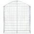 vidaXL Arched Gabion Basket 100x30x100/120 cm Galvanised Iron - Image 3