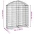 vidaXL Arched Gabion Basket 100x30x100/120 cm Galvanised Iron - Image 5