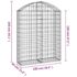 vidaXL Arched Gabion Basket 100x30x120/140 cm Galvanised Iron - Image 5