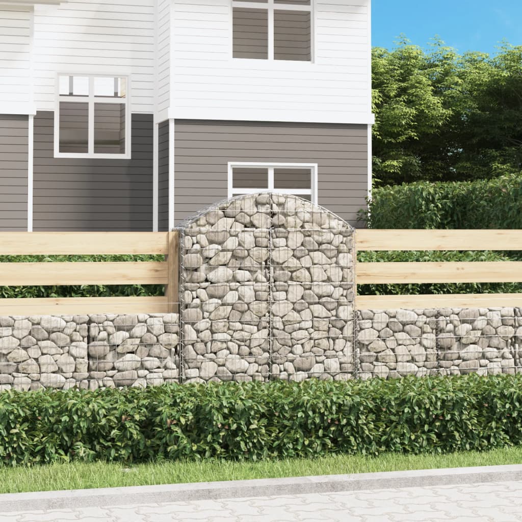 8720845650896_m_en_hd_1 vidaXL Arched Gabion Basket 100x30x120/140 cm Galvanised Iron - Image 1