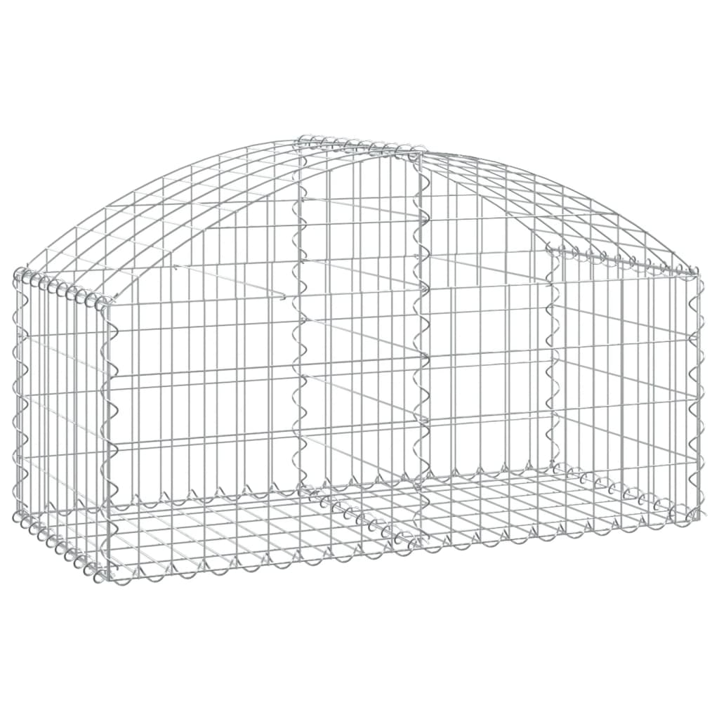 8720845650957_a_en_hd_1 vidaXL Arched Gabion Basket 100x50x40/60 cm Galvanised Iron - Image 2