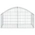 vidaXL Arched Gabion Basket 100x50x40/60 cm Galvanised Iron - Image 3