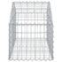 vidaXL Arched Gabion Basket 100x50x40/60 cm Galvanised Iron - Image 4