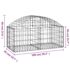 vidaXL Arched Gabion Basket 100x50x40/60 cm Galvanised Iron - Image 5