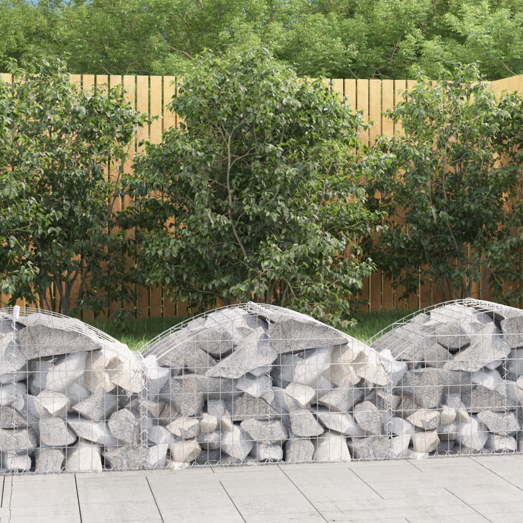 8720845650957_m_en_hd_1 vidaXL Arched Gabion Basket 100x50x40/60 cm Galvanised Iron - Image 1