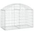 vidaXL Arched Gabion Basket 100x50x60/80 cm Galvanised Iron - Image 2