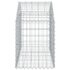 vidaXL Arched Gabion Basket 100x50x60/80 cm Galvanised Iron - Image 4