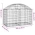 vidaXL Arched Gabion Basket 100x50x60/80 cm Galvanised Iron - Image 5
