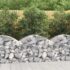 vidaXL Arched Gabion Basket 100x50x60/80 cm Galvanised Iron