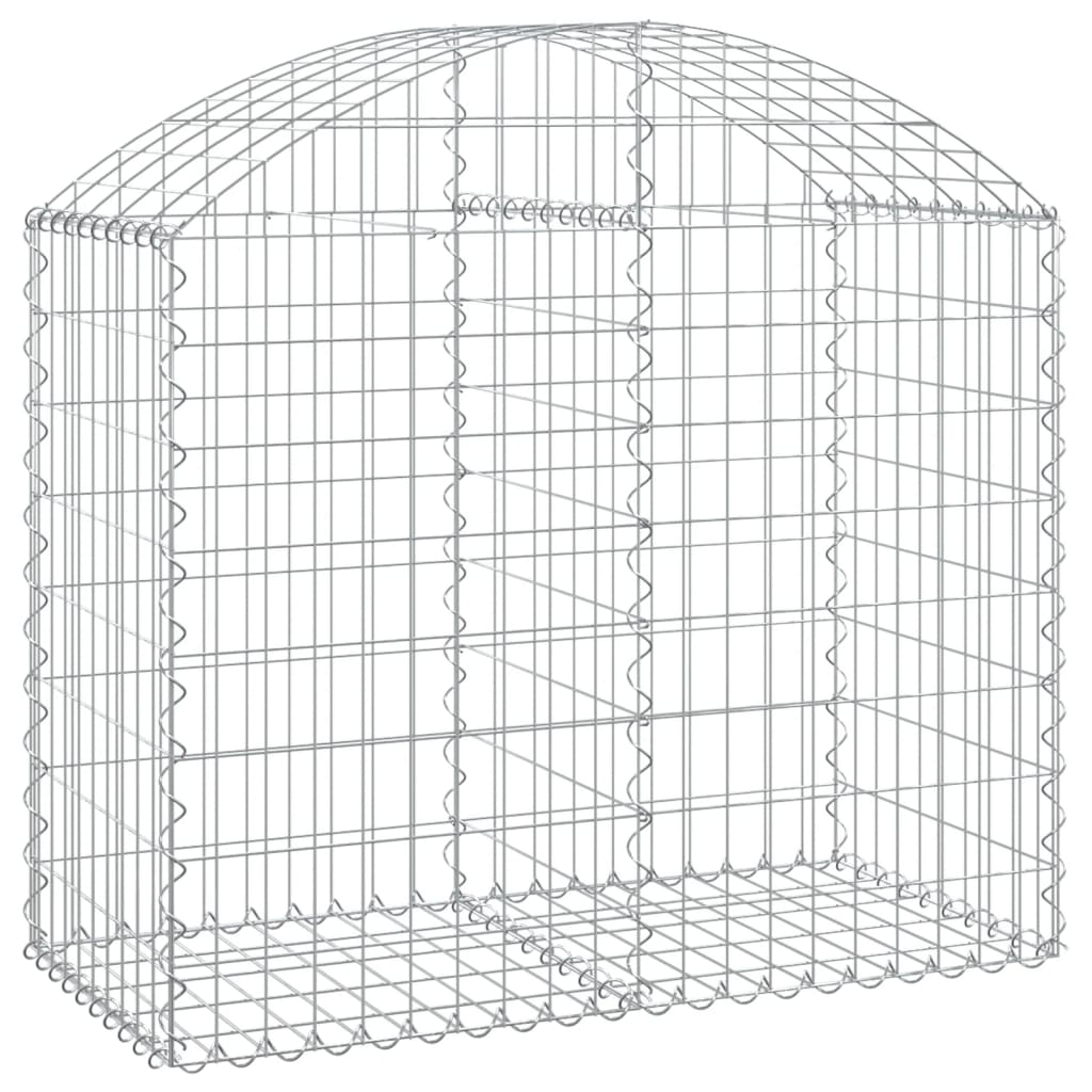 8720845650971_a_en_hd_1 vidaXL Arched Gabion Basket 100x50x80/100 cm Galvanised Iron - Image 2