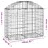 vidaXL Arched Gabion Basket 100x50x80/100 cm Galvanised Iron - Image 5