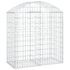 vidaXL Arched Gabion Basket 100x50x100/120 cm Galvanised Iron - Image 2