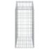 vidaXL Arched Gabion Basket 100x50x100/120 cm Galvanised Iron - Image 4