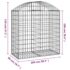 vidaXL Arched Gabion Basket 100x50x100/120 cm Galvanised Iron - Image 5