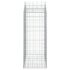 vidaXL Arched Gabion Basket 100x50x120/140 cm Galvanised Iron - Image 4