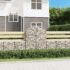 vidaXL Arched Gabion Basket 100x50x120/140 cm Galvanised Iron