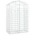 vidaXL Arched Gabion Basket 100x50x140/160 cm Galvanised Iron - Image 2