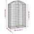 vidaXL Arched Gabion Basket 100x50x140/160 cm Galvanised Iron - Image 5